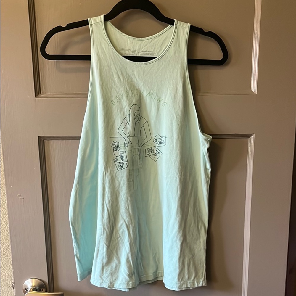 Patagonia Mint Green Graphic Tank Top